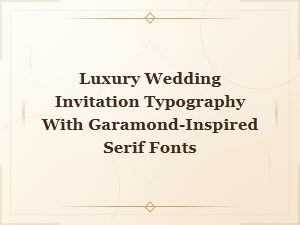 Elegant Garamond-Inspired Serif Fonts for Luxury Wedding Invitations